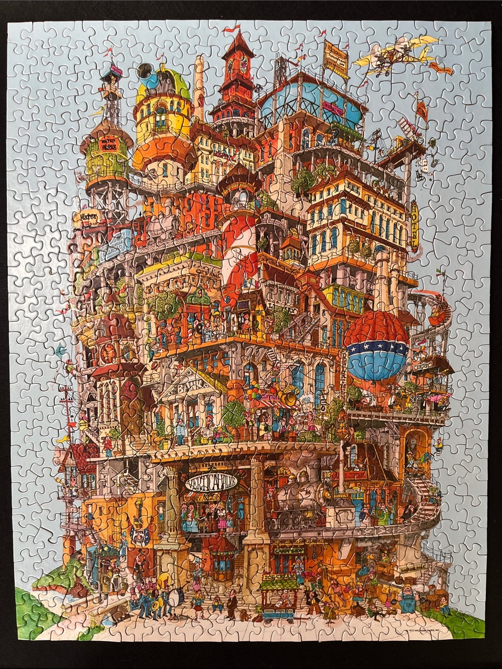Vintage Springbok Verticalville Jigsaw Puzzle 500+ Pieces Complete 1977 Hallmark